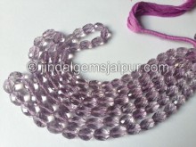Pink Amethyst Faceted Barrel Shape Beads